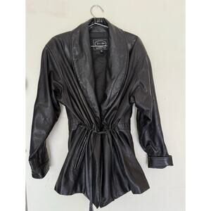 Vintage Leather Western Longline Blazer Jacket Small